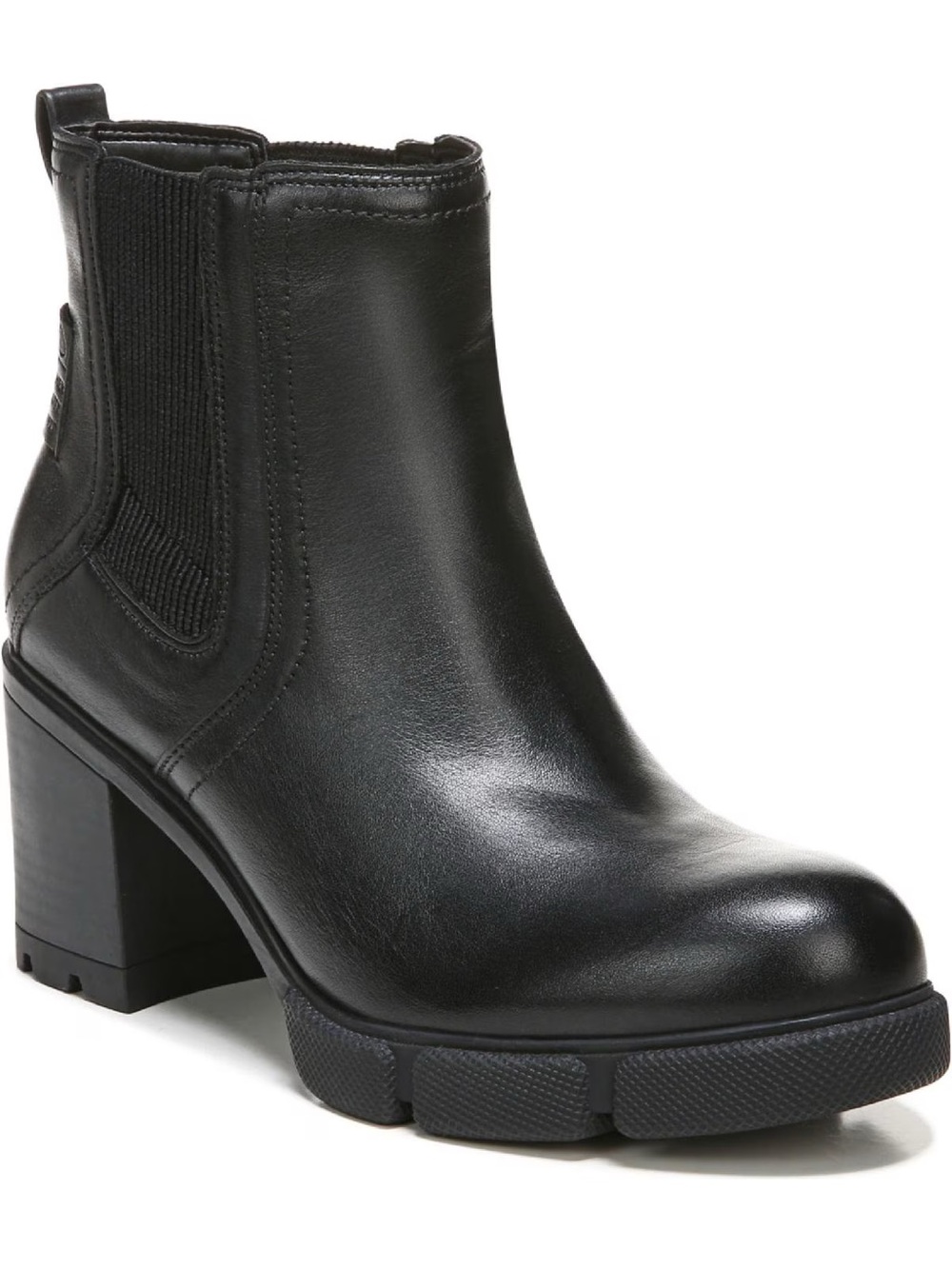 Naturalizer Womens Mindy Leather Block Heel Chelsea Boots